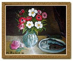 Natura Morta: Pittura Olio su Tela (da una fotografia del quadro)