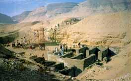 Umm el Qa'ab Abydos, part of  tomb V (Khasekhemwy) during the recent DAIK re-excavations