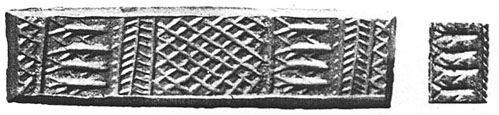 Seal impression and seal from Naga ed-Der tomb 7304 (H. Kantor, JNES 11, 1952, pl. 25B)