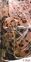 Detail of King Scorpion on the Hierakonpolis Macehead