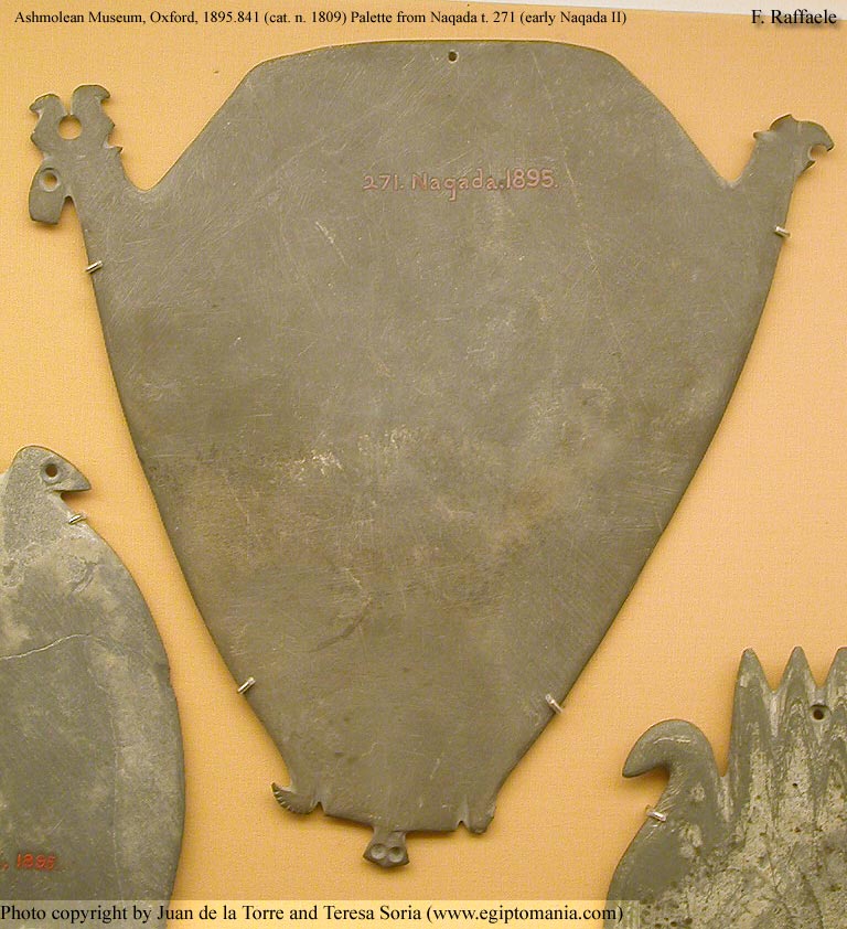 Ashmolean Mus., Oxford, 1895.841. Palette in the shape of a turtle with gazelle heads in place of the hind legs