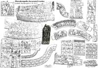 Hierakonpolis relief decorated ivories (cylinders, tusks, bones and other implements) Quibell, Hierakonpolis Pt. 1, pl. 12-17