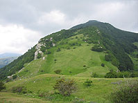 ...finalmente giù...  (sulla strada Passo S. Crocella - Pietraroja)