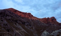 I  riflessi  roesei  del tramonto sulla Montagna del Redentore