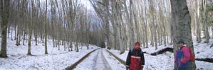 Panorama della prima parte della salita (con Dario e Sabrina)