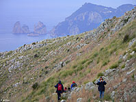 I "Faraglioni" di Capri sullo sfondo