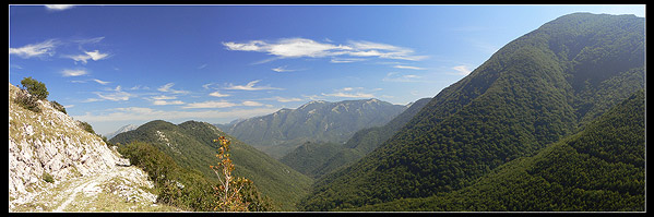 Panorama dell'Alta valle del fiume Calore
