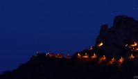 Pietrapertosa vista da Castelmezzano di notte