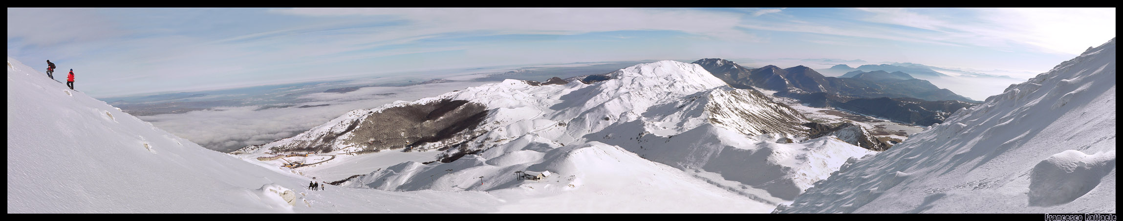 Panorama su Campitello Matese, Gallinola e Mutria (muovi la barra)