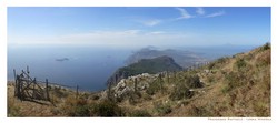 Li Galli, Vetara, la Penisola guardando ad ovest fino a Capri e Sorrento