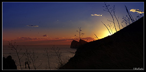 Tramonto dal percorso Torca/Marina di Crapolla - Marina del Cantone