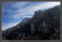 La parete nord del Monte Sant'Angelo a Tre Pizzi (1444m)