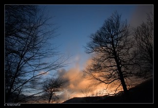 Tramonto dietro Colle del Leone