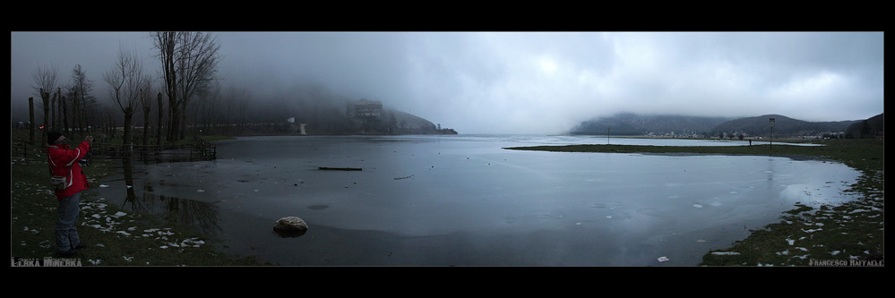 Panorama del Lago Laceno che riempie l'omonimo Piano