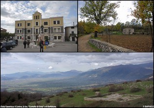 Centro di Gioia Sannitica,campagna nei pressi del Castello e panorama dalla zona della vecchia Cisterna.
