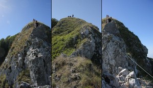 La seconda sezione di ferrata oltre la cima sud