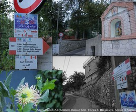 Cartellonistica a Serino (San Sossio e San Biagio, sentieri CAI 102 e Sentiero Italia, 87a tappa)
