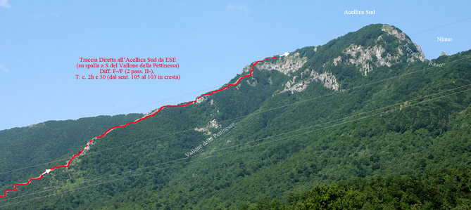 Traccia della costola risalita