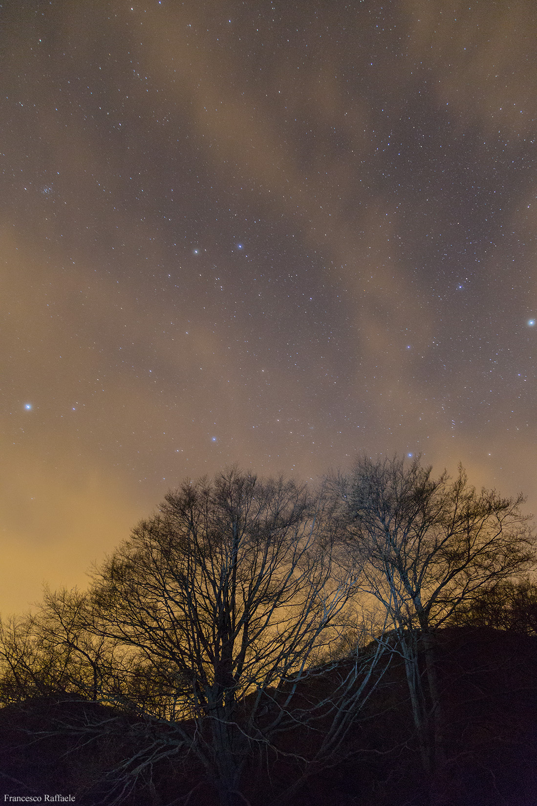 Scatto al cielo notturno, in attesa dell'arrivo degli altri