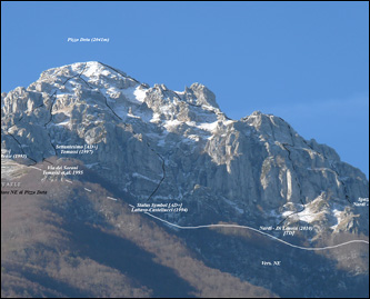 Zoommata sul Versante NE di Pizzo Deta