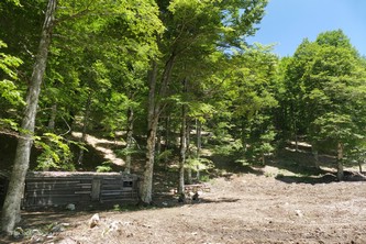 Campo Ceraso, baraccone di boscaioli (sosta pranzo)